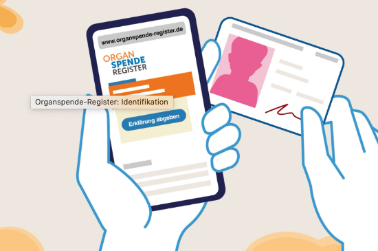 Organspendeausweis - online registrieren Organspendeausweis - online registrieren